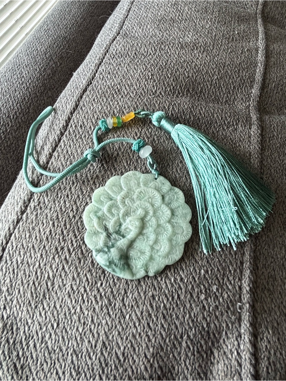 Jadeite Peacock Pendant - Picture 4 of 6